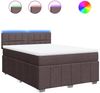 vidaXL Boxspringbett mit Matratze Dunkelbraun 140x200 cm Stoff 3289394 Bild 2