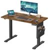 SONGMICS Höhenverstellbarer Schreibtisch elektrisch, 100 x 60 cm, Memory-Funktion mit 4 Höhen, USB-C-Anschluss, vintagebraun Bild 2