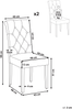 Esszimmerstuhl Polsterbezug sandbeige 2er Set VELVA Bild 2