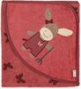 Sterntaler® Badetücher Kapuzenbadetuch 80 x 80 cm Emmily, 100 % Baumwolle (1-St), Handtuch zum Baden - Badetuch 80x80 Esel Emmily mit Schmetterlingen - Baby Kapuzenhandtuch aus weichem Jaquard Frottee mit Applikation Bild 4