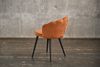 KAWOLA Stuhl SALLY Esszimmerstuhl Velvet orange Fuß schwarz 76 x 57 x 55 cm Bild 5