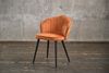 KAWOLA Stuhl SALLY Esszimmerstuhl Velvet orange Fuß schwarz 76 x 57 x 55 cm Bild 2