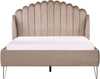 Bett mit Lattenrost AMBILLOU 140 x 200 cm Samtstoff Taupe Bild 5