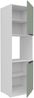 Küchen Hochschrank 60 cm Küche ARIA Aquamarin ultra matt + Weiss matt, hochwertige Fronten mit Anti Fingerprint Beschichtung, Soft-Close Küchenzeile Küchenblock Bild 3