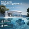 EVERCROSS BOT U8 Poolroboter Wand und Boden, Intelligenter Navigation, 120 Min Akkulaufzeit, Kabellos Poolsauger bis 200m² Pools (Schwarz-APP) Bild 5