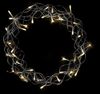 40 LED Metallkranz Ø 30 cm Weihnachtskranz Lichterkette Batterie Deko Warmweiß Bild 2