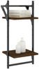 vidaXL Wandregale mit 2 Ablagen & Stangen 2 Stk. Braun Eichen-Optik 836257 Bild 3