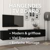 ibonto Lowboard 180 x 29,5 x 29,5 cm Schwarz TV Board mit Stauraum (H 29.5 x T 29.5 x B 180 cm) Bild 3