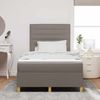 vidaXL Boxspringbett mit Matratze Taupe 120 x 200 cm Stoff 3339536 Bild 3