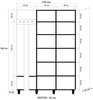 Dmora Eingangsmöbel Liana, Moderner Eingang, Wandgarderobe, Multifunktions-Aufbewahrungskonsole, 135x36h194 cm, Eiche und Multicolor Bild 3