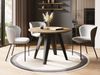 WFL GROUP Esstisch Glory ausziehbar rund industrial mit schwarzen Metallgestell (MADE IN EU, erhältlich in zwei Größen – 90/100 cm, ausziehbar auf 130/140 cm), platzsparender Tisch für kleine Küche, Esszimmer oder Wohnzimmer Bild 5
