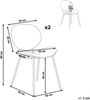 Esszimmerstuhl 2er Set LUANA Bouclé Schwarz Bild 2