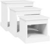 vidaXL Couchtische 3 Stk. Weiß Holzwerkstoff 816488 Bild 5