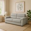Dmora 3-Sitzer Schlafsofa Paceco, Schlafsofa fürs Wohnzimmer, gepolstert, abnehmbar, 100 % Made in Italy-Qualität, 225x95 h100 cm, Hellgrau Bild 2