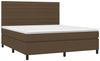 vidaXL Boxspringbett mit Matratze & LED Dunkelbraun 160x200 cm Stoff 3134968 Bild 3