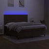 vidaXL Boxspringbett mit Matratze & LED Dunkelbraun 160x200 cm Stoff 3134968 Bild 4