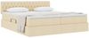 vidaXL Aufbewahrungsbett mit Matratze Creme 200 x 200 cm Kunstleder 3370947 Bild 3