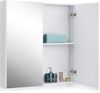 KOMFOTTEU Badezimmerspiegelschrank Spiegelschrank mit 2 Türen,62 x 11,3 x 65 cm Bild 5