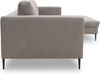 DOMO Collection Modica, Ecksofa, Microfaser silber, 329 x 173 cm Bild 4