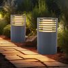 2x LED Solarlampe, Stehlampe, Metall, H 35 cm Bild 2