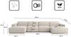 Kaiser Möbel Ecksofa Cursal U-Form – großes modulares Sofa aus hochwertigem, modulares System, U-Form, tiefe Sitzfläche Bild 2
