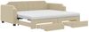 vidaXL Tagesbett Ausziehbar mit Schubladen Creme 80x200 cm Stoff 3197687 Bild 2