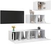 vidaXL 4-tlg. TV-Schrank-Set Weiß Holzwerkstoff 3078734 Bild 3