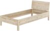 Metallfreies Einzelbett Zirbe massiv unbehandelt 90x200 mit wählbaren Zubehör V-60.95-09ohne Zubehör Bild 3