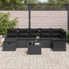 vidaXL Gartensofa-set mit Kissen 8 pcs Schwarz Poly-Rattan 3358912 Bild 3