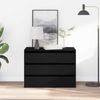 vidaXL Schubladenschrank Schwarz 80 x 41 x 58 cm Holzwerkstoff 868902 Bild 4