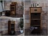 Kommode HWC-K84 mit Körben, Schrank Schubladenschrank, Holz 83x40x29cm ~ dunkelbraun, Körbe dunkelbraun Bild 5
