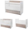 Lorelli Babybett MATRIX NEW Kinderbett 120 x 60 cm, 2 Ebenen, 2 Schubladen weiß braun Bild 3