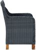 vidaXL Gartenstühle mit Kissen 2 Stk. Poly Rattan Dunkelgrau 313315 Bild 5