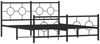 vidaXL Bettgestell mit Kopf- und Fußteil Metall Schwarz 150x200 cm 376246 Bild 3