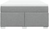 vidaXL Boxspringbett mit Matratze Hellgrau 140x200 cm Stoff 3285137 Bild 4