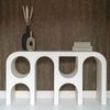 Casa Padrino Luxus Konsole Weiß 150 x 35 x H. 80 cm - Luxus Wohnzimmer Möbel Bild 3