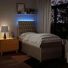 vidaXL Boxspringbett mit Matratze Creme 100x200 cm Stoff 3294279 Bild 4