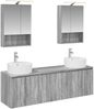 vidaXL Badezimmerschrank-Set 5 pcs Grau Sonoma Holzwerkstoff 3406444 Bild 2