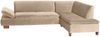 Ecksofa mit Ottomane rechts Kaye Bezug Samtvelours Buche nussbaum dunkel / sand 23079 Bild 2