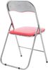 CLP 2er Set Klappstuhl Felix Klappbarer mit Kunstleder PVC Sitz Gepolstert,rot/silber Bild 4