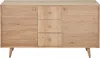 Vente-unique - ZARENO Waschbeckenmöbel Holz, Platte Beige - B 50,5 cm x H 80 cm x L 145 cm Bild 2