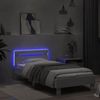 vidaXL Bettgestell mit Kopfteil und LED-Leuchten Weiß 90x190 cm 838743 Bild 4