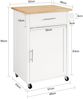 SoBuy FKW102-WN Küchenwagen, MDF, Lackiert, Weiß, 68 x 90 x 46 cm Bild 3