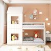 Odikalo Kinderbett Etagenbett Hausbett Leiter 2 Fenstern Dach Massivholz weiß/grau 90x200 Bild 2