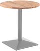 Bistrotisch massiv Akazie rund naturfarben 70 cm Säulengestell-eckig silber EMILIO 173844549 Bild 2