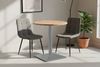 Bistrotisch massiv Akazie rund naturfarben 70 cm Säulengestell-eckig silber EMILIO 173844549 Bild 3