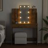 Schminktisch mit LED-Leuchten Artisan-Eiche 96 x 40 x 142 cm Bild 4