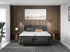 Vente-unique - LODI Bett Stoff Grau - B 188 cm x H 118 cm x L 215 cm Bild 3