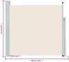vidaXL Ausziehbare Seitenmarkise 170×300 cm Creme 48365 Bild 5