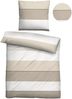 biberna Mako-Satin Bettwäsche 0615210 BLOCKSTREIFEN, kitt, 1x 135x200 cm + 1x 80x80 cm Bild 5